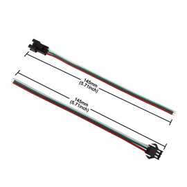 ACTOO JST SM 3 Pin Connector LED Power Male to Female SM Wire Cable Adapter for WS2812B WS2812 WS2811 LED Light Strip 10 Pair