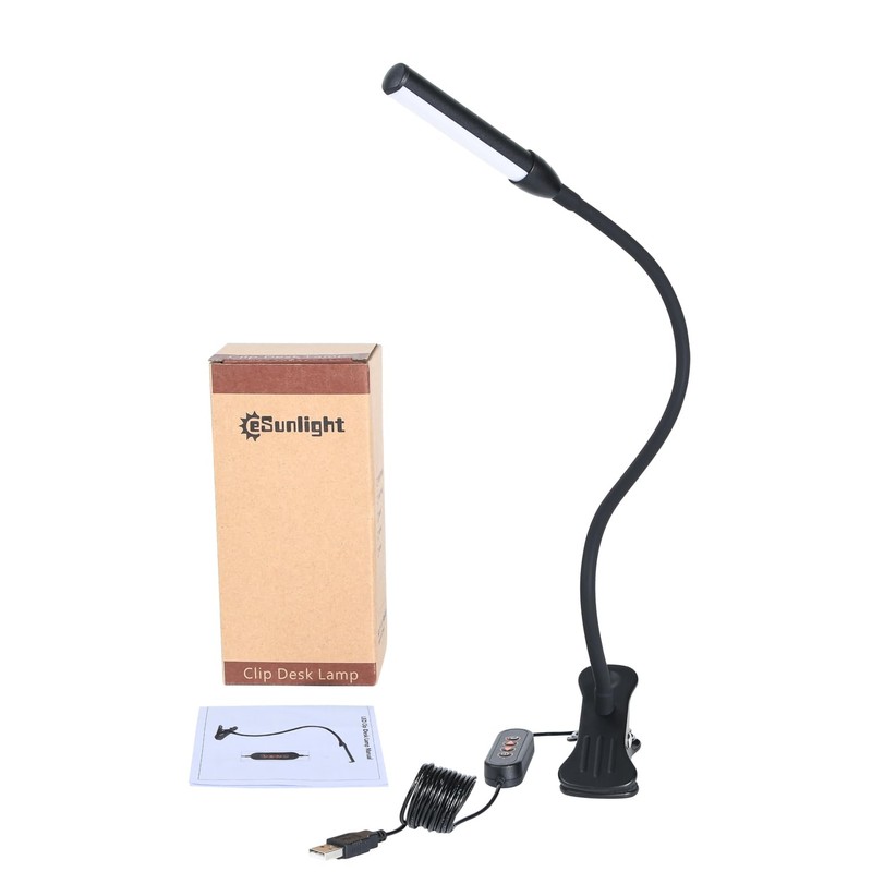 CeSunlight Clip on Reading Lamp, Clip Light, Warm & Daylight