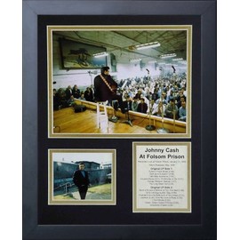 Legends Never Die Johnny Cash At Folsom Prison Collectible | Framed Photo Collage Wall Art Decor, 11x14-Inch, (16592U)