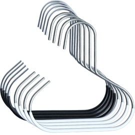 8Pcs Metal Non-Slip Scarf Ring Hangers & Belt Rings - Universal Tie Holder, Hat Hangers - Closet Organizer for Scarves, Belts, Ties, Hats & Tank Tops(White Black)