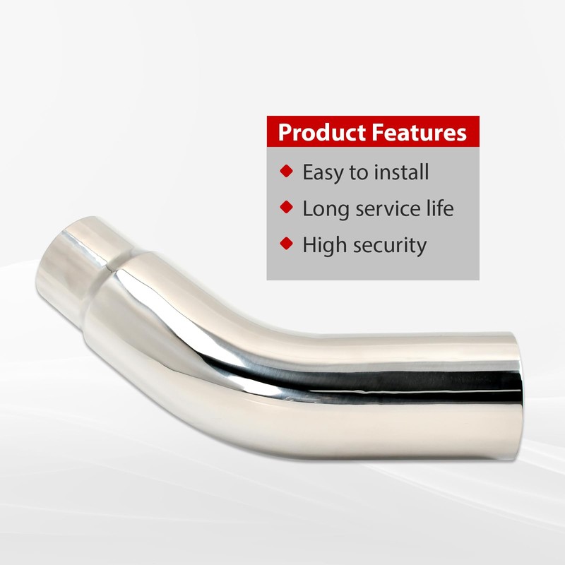 FGJQEFG 5 Inch Stainless Steel Polished Diesel Exhaust Elbow Tip,5''