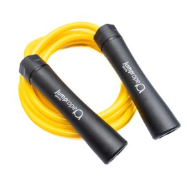 Professionelles Rope Skipping Springseil HEAVY CHAMPION 2.0 (Ø 10mm / 3.0m Seillänge - verstellbar) (gelb)