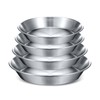 wutfuooo 4 Pcs Stainless Steel Pie Pan Set 7.87",8.66",9.45",10.24" Pizza