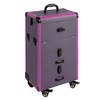 Makeup Train Case, Professional Rolling Cosmetic Trolley Case Lockable Portable