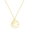 Minimalist Hollow Basketball Pendant Necklace for Teens Basketball Sports Necklace
