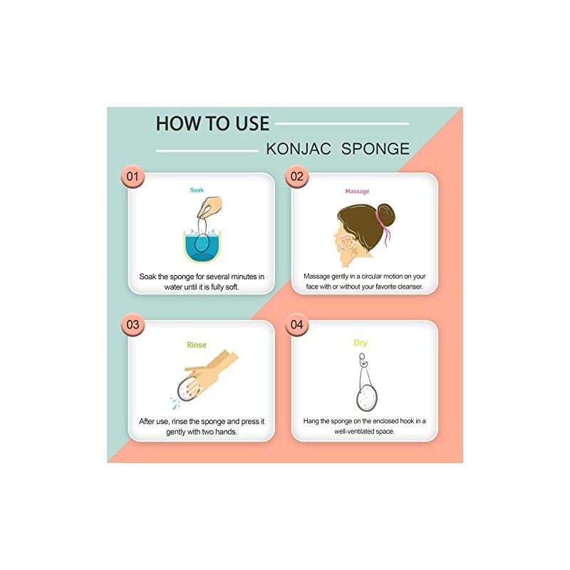 Konjac Sponge - Activated Charcoal - Body Sponge, 100% Natural