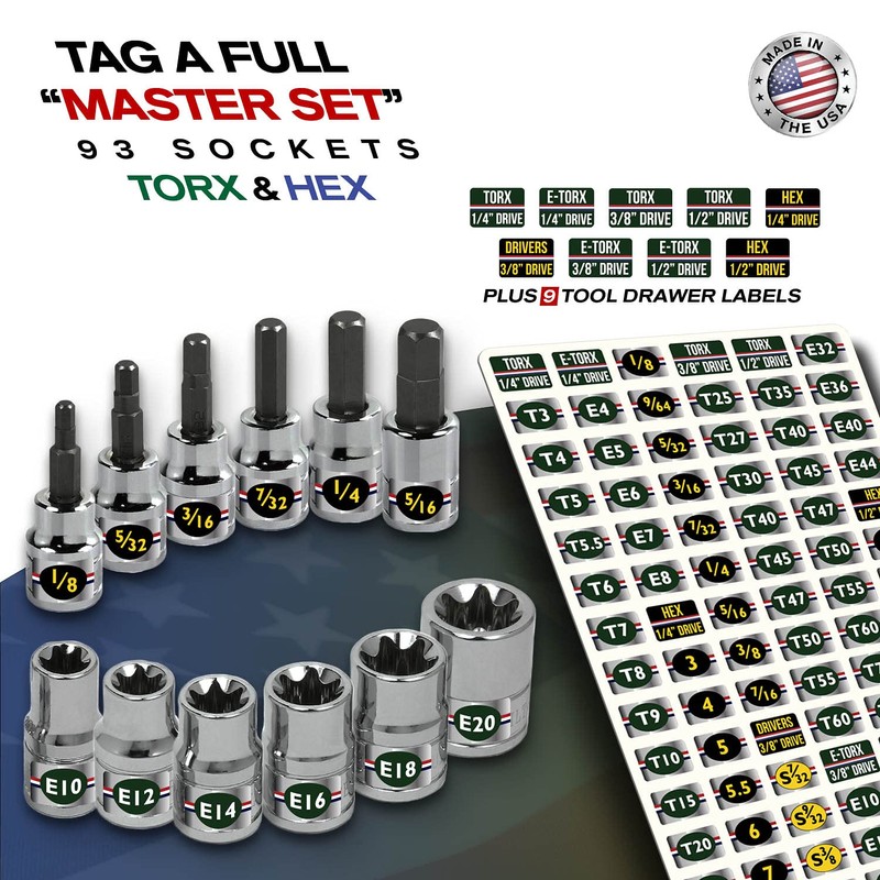 NEW! Ultimate Chrome Socket Label Set