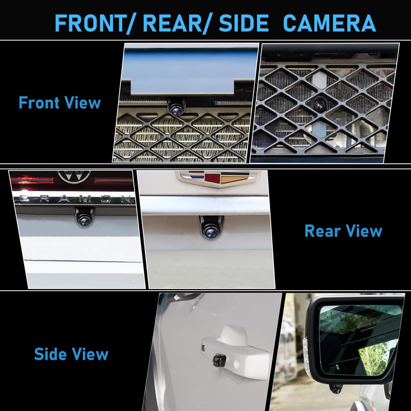 HD Backup Camera for Car Universal Front/Side/Rear Camera for 12V