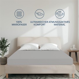 Dreamzie Fitted Sheet, 100% Polyester Microfiber, Oeko Tex Certified without Chemical Substances, Soft Peach Skin