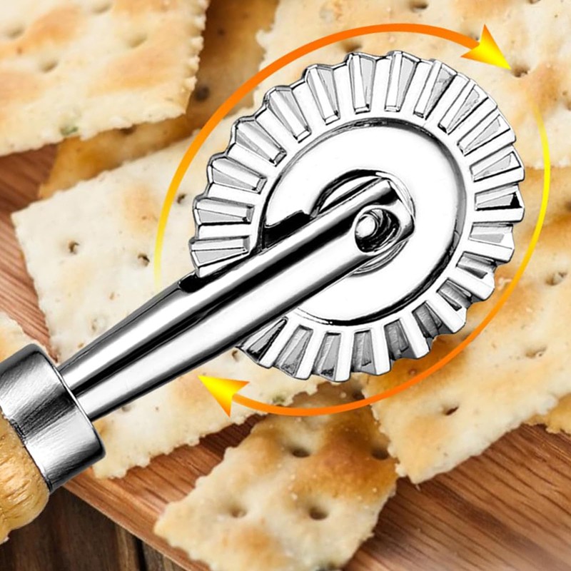 1 pcs Pasta Cutter Wheel Ravioli Cutter Wheel with Roller