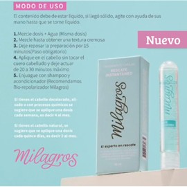 Milagros Tratamiento Biorepolarizador Capilar & Tratamiento Capilar Rescate Instantáneo - KIT Reparacion Intensiva Para Cabello Muy Dañados - Tratamiento Colombiano