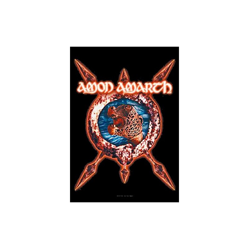 Heart Rock Amon Amarth Ship, Fabric, Multi-Coloured, 110x75x0.1 cm
