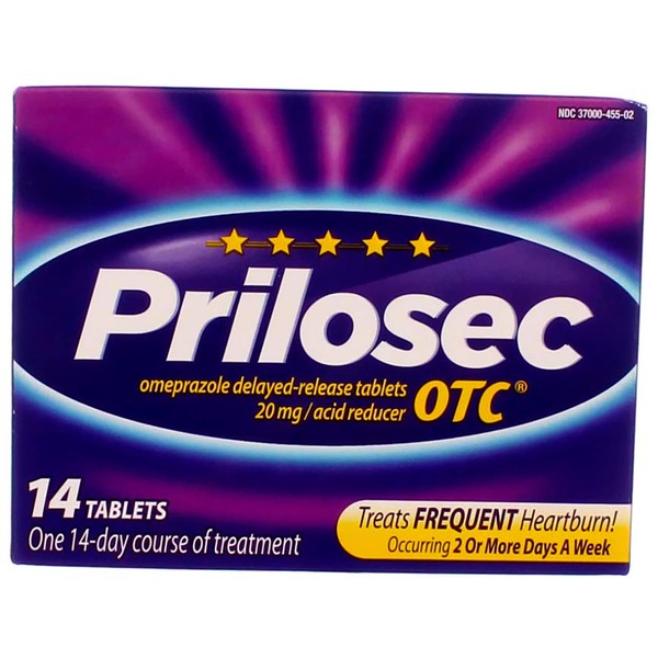 Prilosec OTC, 20mg - 14 Tablets, Pack of 4