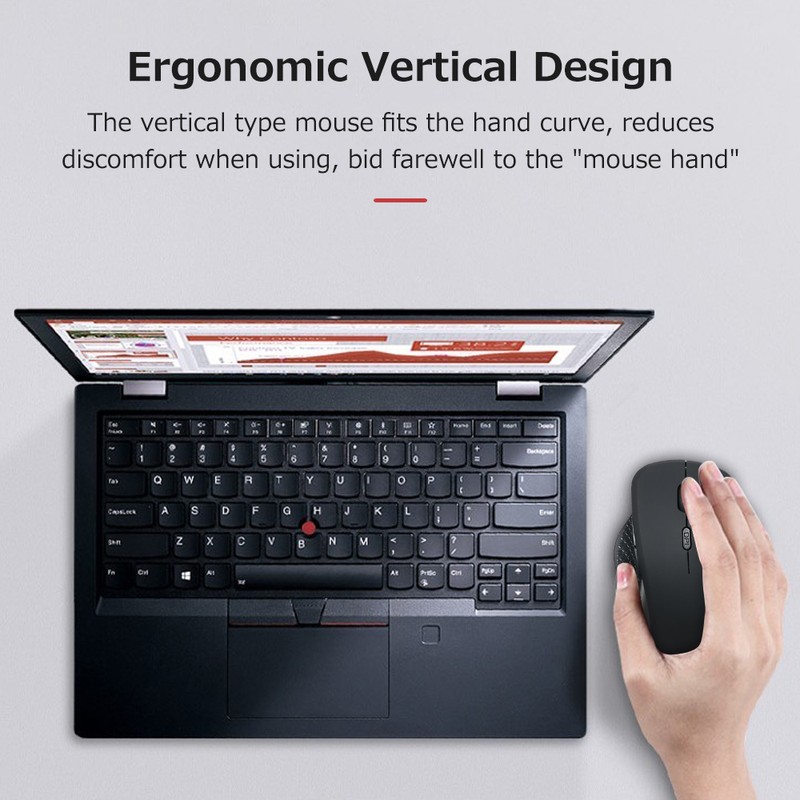 2.4G Wireless Optical Vertical Mouse 6 Keys Ergonomic Office Mouse