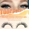 TOOCHUNAG Fluffy Lash Clusters 300pcs Fairy Eyelash Clusters 80D+100D Flat