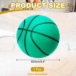 PATIKIL Silent Basketball, Size 7 No Noise High-Density Foam Dribbling Indoor Basketball for Quiet Dribbling and Indoor Training, Green