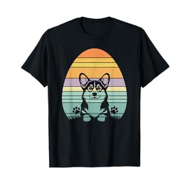Retro Easter Egg Corgi Easter Day Womens Mens Kids T-Shirt