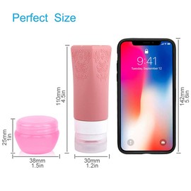 PYJR 8 Piece Travel Bottle Set, Anti-Leak Portable Travel Bottle, TSA Approved Cosmetic Container for Shampoo, Shower Gel, Solar Oil, Lotion., 8 Pieces, PYJR