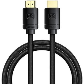 Baseus 8K HDMI 2.1 Cable de 1m, 8K @ 60Hz Cables HDMI, Ultra Alta Velocidad 4K @ 120Hz 48Gbps Ultra HD HDMI a HDMI Cord, Soporte HDR dinámico, eARC Co