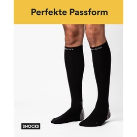 Snocks Sports Compression Socks for Men and Women, Size 35-50, Compression Socks in Category C, Your Ideal Companion for Improved Performance for Running, Cycling, Jogging or Gym, 1 x black.