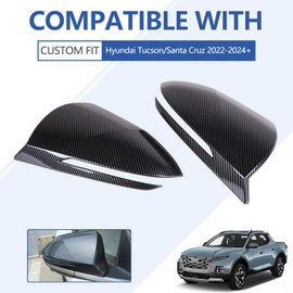 Car Door Rear View Mirror Trim Cover Compatible with Hyundai Tucson/Santa Cruz 2022+ Rearview Mirror Guard Cover Outside Housing Wing Mirror Decorative Cover Cap Protector Shell Exterior Accessories