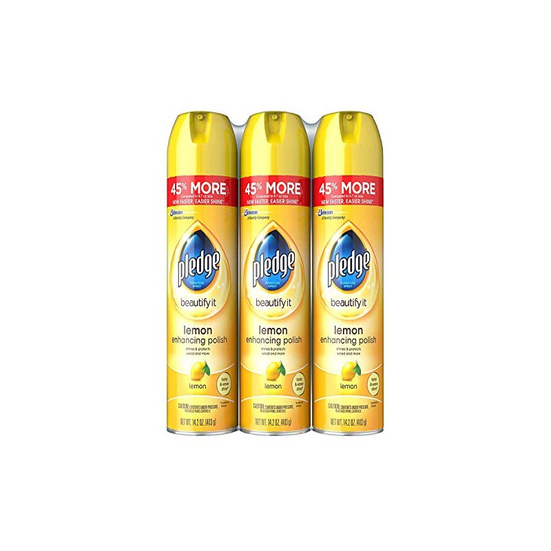 Pledge Furniture Spray, Lemon (14.2oz, 3pk.)