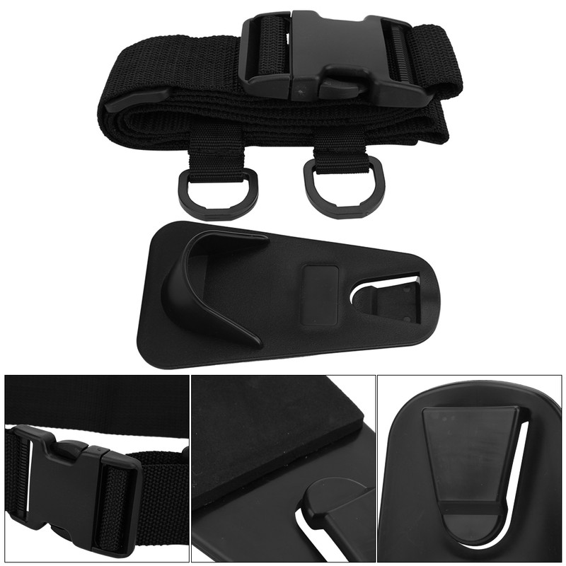 Black Professional Lightweight Adjustable Fishing Rod Holder Waist Belt Strap