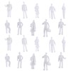 100Pcs HO Scale 1:100 White Model People Unpainted Train Figures