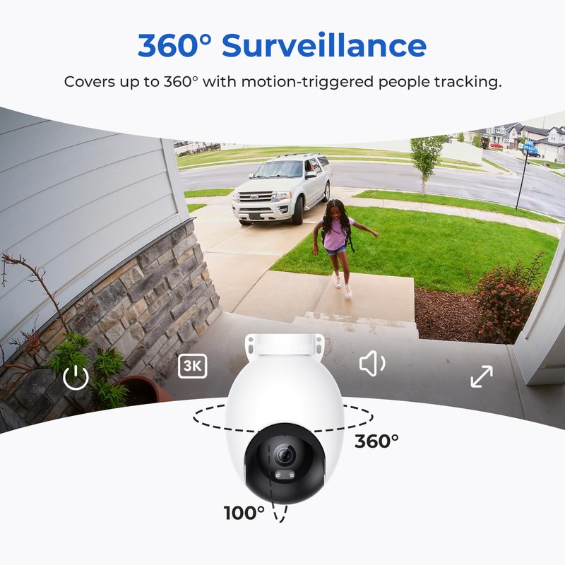 IMILAB EC6 3K Plug-in Security Camera Outdoor: Camera for Home