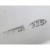 Gelco Italian 925 Sterling Silver & Wooden Back Leather Design