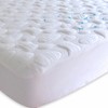 40-Winks Natural Tencel Pebble Puff Crib Mattress Pad Protector, White,