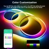 MIWISE RGB Smart IC COB LED Strip Light,32.8ft Color Chasing