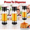 No-Drip Glass Honey Dispenser with Trigger Handle – Syrup Pourer