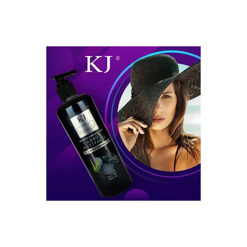 Jabón Facial Shampoo Corporal Con Carbón Activado Kj 250ml