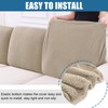 Smiry Waterproof Couch Cushion Covers, Stretch Jacquard Thick Sofa Cushion