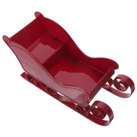 Baluue Sleigh Bonbonniere Christmas Sleigh Christmas Decoration Red Santa Sleigh Desk Decoration Christmas Gift 28 x 12 x 10.5 cm