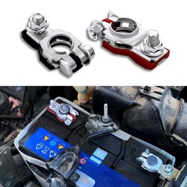 Tecledsn 2PCS Battery Terminals for Nissan, Battery Terminal Connectors, Positive and Negative Top Post Batteries Connectors with Plastic Bottoms, 243407F000 243407F001 Car Battery Terminal Fit Cars