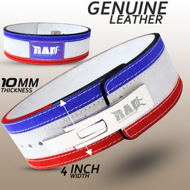 RAD Lever Weight Lifting Gym Belt for Men & Women Size 63 TO107 CM,Thick 10MM & Width 4 Inch Lever Powerlifting Belts for Women Dead Lift Workout Belt Leather Weight Lifting Lever Gym Squat Belt