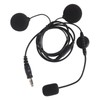Motorbike Full Face Helmet Earpiece Mic 7.1mm Plug Two Way