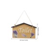 STOBOK Rustic Bathroom Wall Sign Charming Toilet Decor for Restroom
