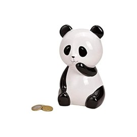 Wurm Beautiful Ceramic Panda Bear Money Box White / Black