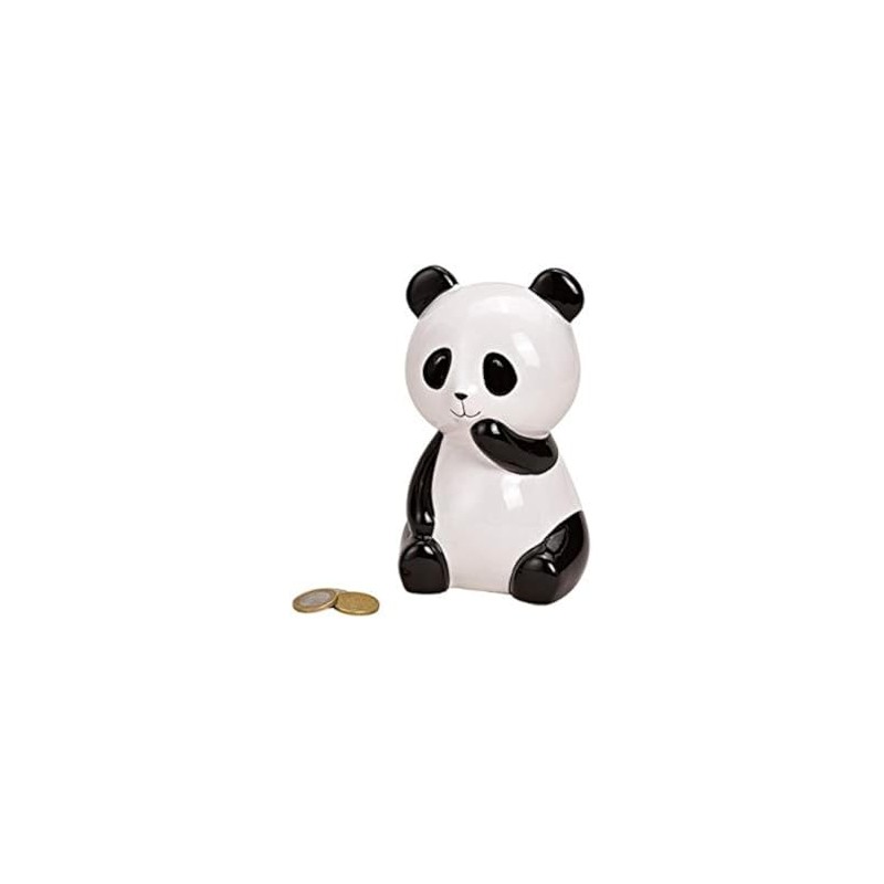Wurm Beautiful Ceramic Panda Bear Money Box White / Black