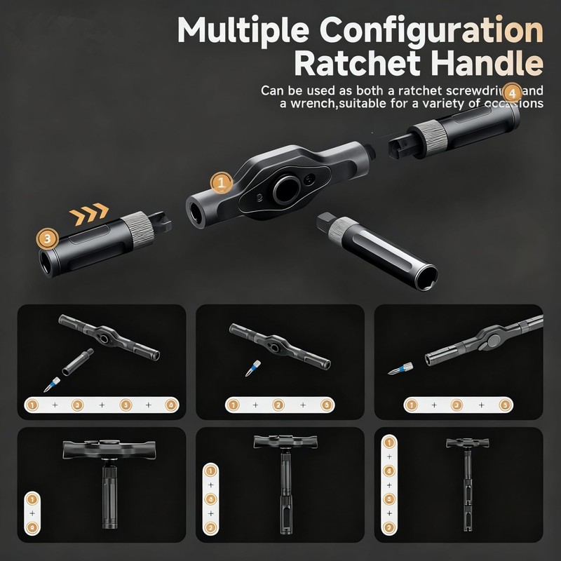 42 in 1 Magnetic Screwdriver Set, DIY Ratchet Screwdriver Set,