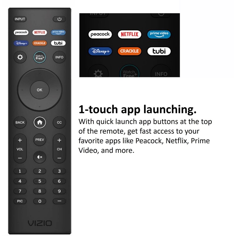 Vizio XRT140 Remote Control for ALL VIZIO SmartCast TV Universal