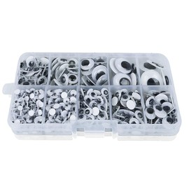 Eye Doll, Black Eyes, Toy, Eye Parts, Seal, Moving, DIY, Handicraft Parts, Paste Type, Set of 730, Animals, Storage Case, Material Doll Making, 0.2, 0.2, 0.2, 0.3, 0.3, 0.4, 0.4, 0.5, 0.5, 0.5, 0.7,