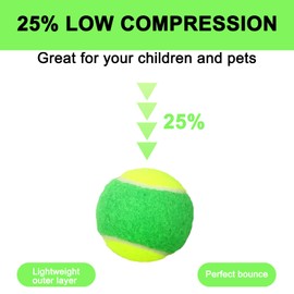 6PCS Tennis Training Balls,Pressure less Training Exercise Tennis Balls,Soft Rubber Cricket Ball for Beginners Youth Kids Pet Dog Training Practicing