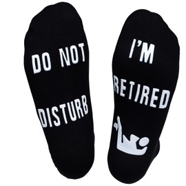 Ao Yee ZGL Birthday Gifts for Dad,Men Husband Grandpa Women Idea Fathers Day Christmas Do Not Disturb I'm Retired Funny Socks