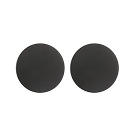 Colorful Round Button Stud Earrings for Women 80s Style Neon Colorful Statement Earrings (Black)