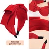 HFZRZFH Red Big Bow Headband for Women - Stylish Knotted