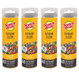 Wide Lint Roller Refills Cat Dog Pet Hair Animal Fur Remover Clothing Upholstery, 60 Per Refill, Pack of 4 (240 Sheets Total)